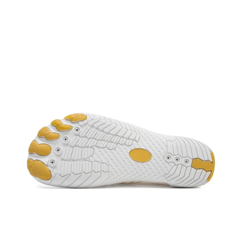 TELENT Odor Resistant Quick Dry Lightweight River Trekking Shoes Unisex White Gold-4
