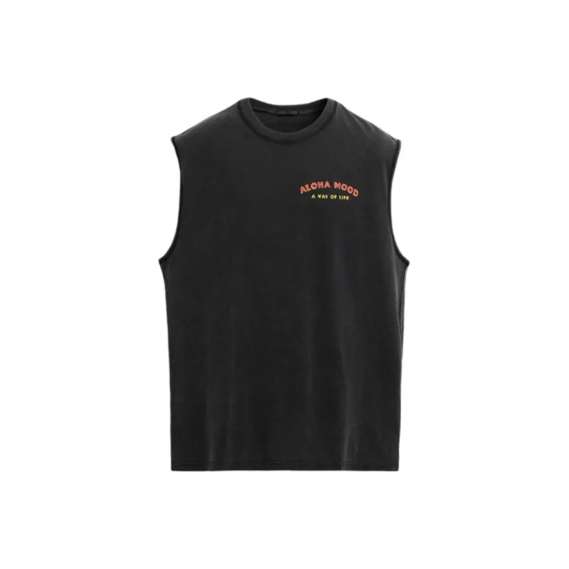 ZARA Tank Tops Men Black-0