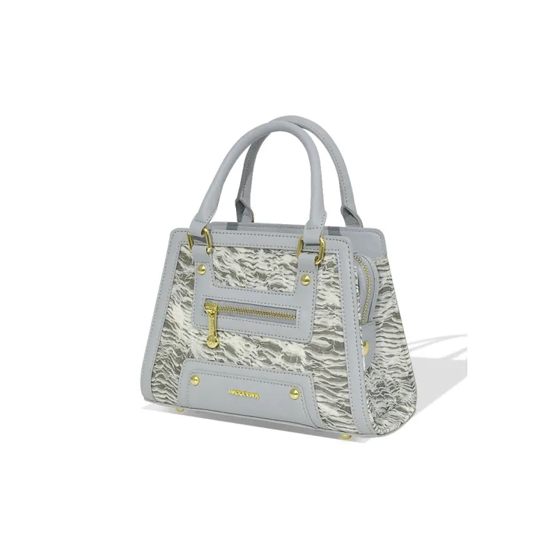MACK JODAER Synthetic Leather Handbag Women's Light Gray Yarn-3
