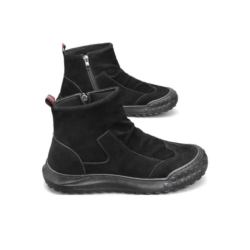 HUANAI Ankle Boots Men Black/Brown/Gray-17