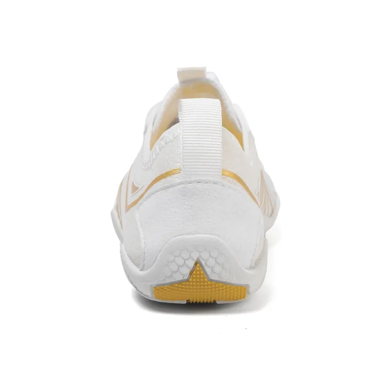 TELENT Odor Resistant Quick Dry Lightweight River Trekking Shoes Unisex White Gold-2