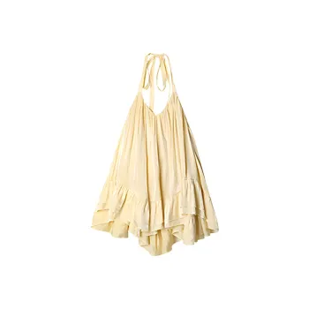IQC Slip Dresses Women's Yellow
