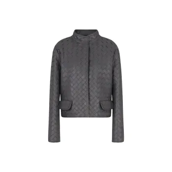 GIORGIO ARMANI Braided Nappa Leather Blouson
