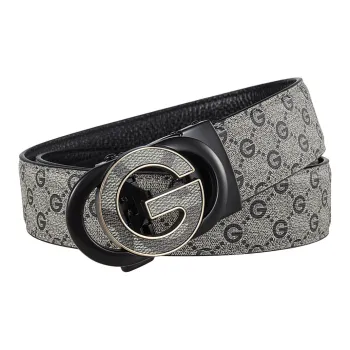 PISHUSHU Cow Leather Belts Men's Width 3.5cm