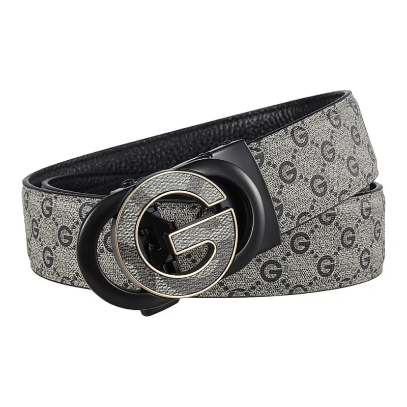 PISHUSHU Cow Leather Belts Men's Width 3.5cm-0