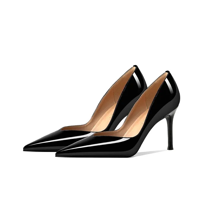 GOSO Slim Heel High Heels Women's Black-1
