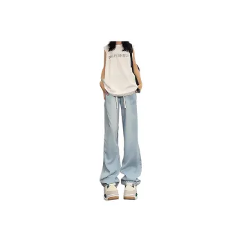 NOWSTIME Jeans Unisex Washed Blue