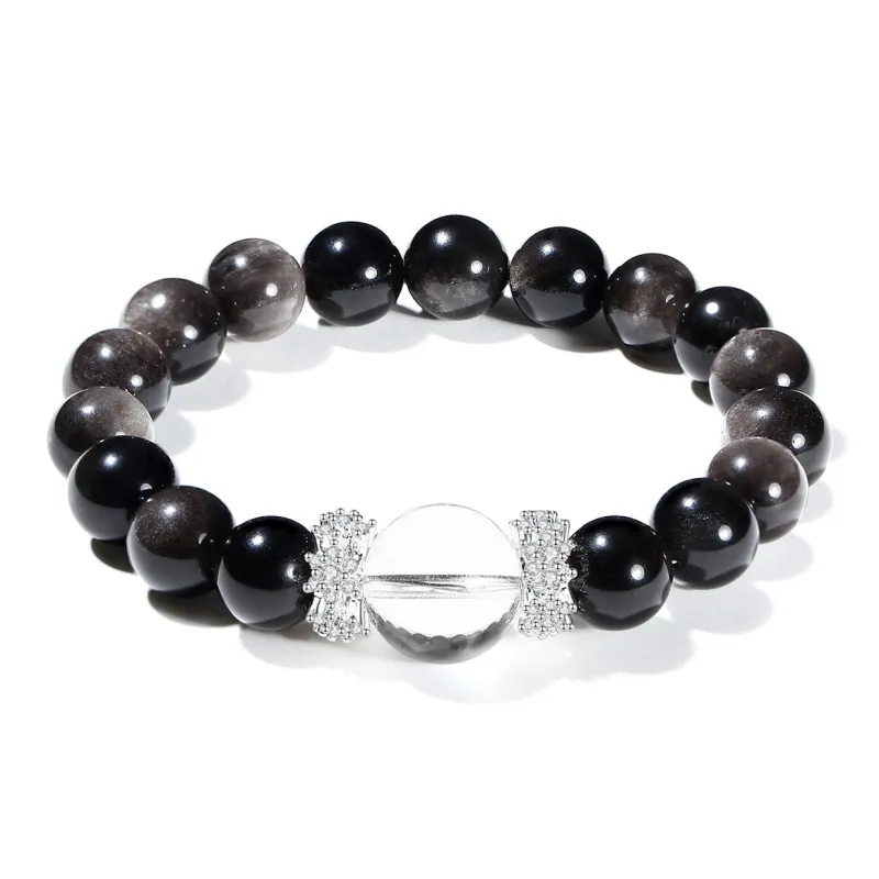 PUTUOSHANWENCHUANG Obsidian Jade Bracelets Unisex-0