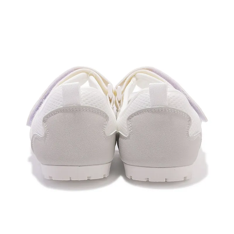 SNXR Slip Resistant Lightweight Abrasion Resistant Low Top Casual Shoes Women's White Gray-5