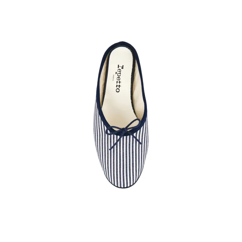 Repetto Camille Closed Toe Slippers 4cm Women's Blue White-4