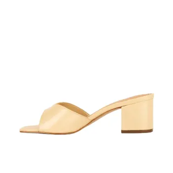Schutz Slip Resistant Slide Slippers 5cm Women's Beige Yellow