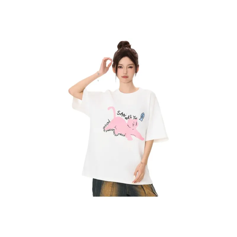 Ordifen Drop Shoulder Sleeve T Shirt Women's-0