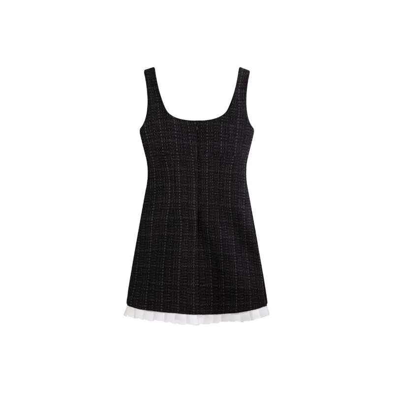 TIBINB Slip Dresses Women's Hepburn Black-1