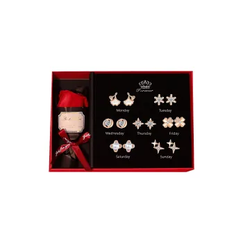 FUNILUOFU 999 Fine Silver Stud Earrings Unisex