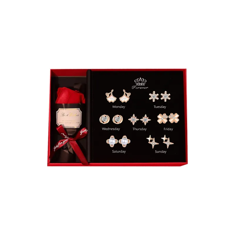 FUNILUOFU 999 Fine Silver Stud Earrings Unisex-0