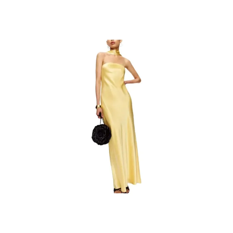 REFORMATION Oren Silk Dress Sleeveless Dress Women's-0