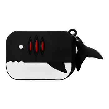 Wei Xin Compatibility With Apple AirPods 4/2/3/4th Generation/AirPods Pro/Pro 2 Silicone Black Shark Headphone Cases