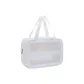 Transparent Cosmetics Makeup Bag--White Tubas