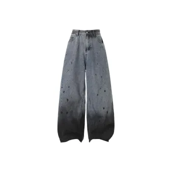 Double Dealer Jeans Unisex Ink Splatter Blue