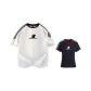 2 Pack (White Loose Fit+Navy Blue with Red Edge One Size Slim Fit)