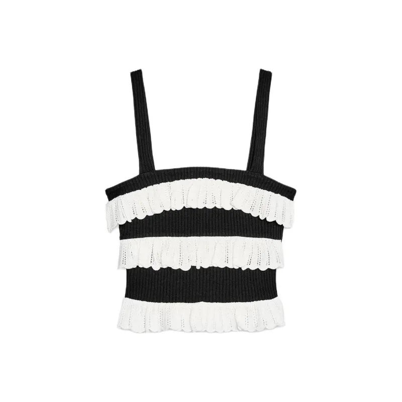 ZARA Camisoles Women's Black/White-0