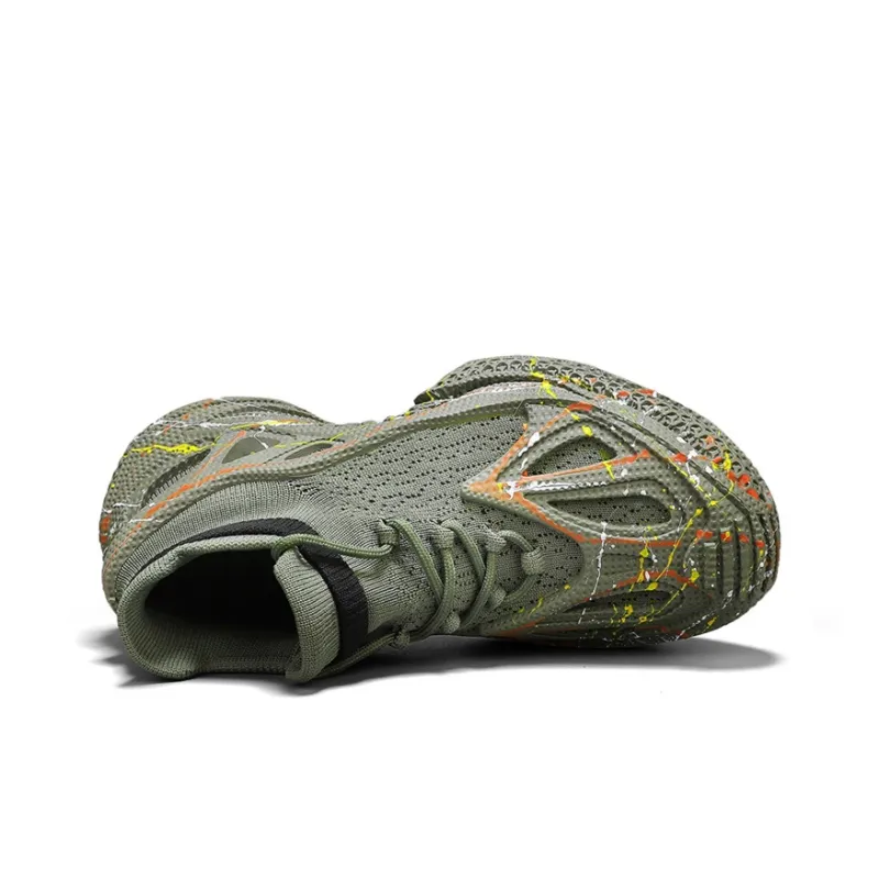OUBT Mesh Sports Running Shoes Wear resistant, Non slip And Breathable Mid Top Casual Shoes Men's-4