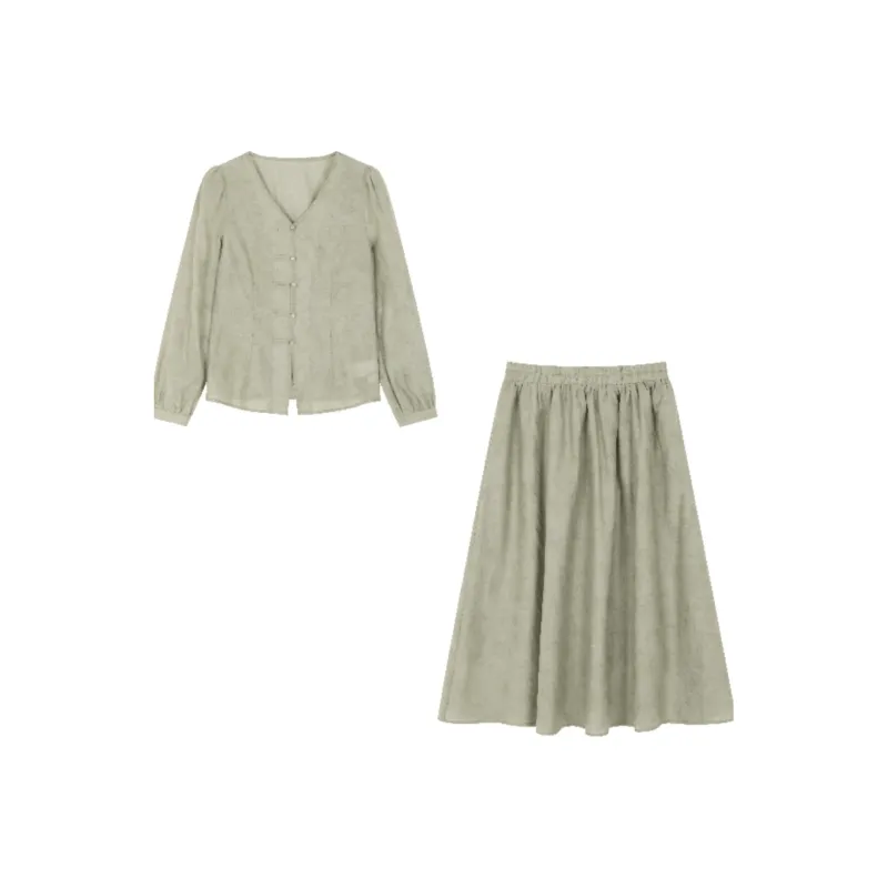 LUYOUYE Two Piece Skirt Sets Women's-4