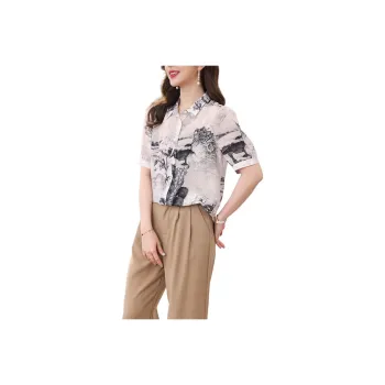 Yi Mengyuan Shirts Women's Ink Wash Painting