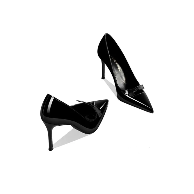 GOSO Slim Heel High Heels Women's Black-3