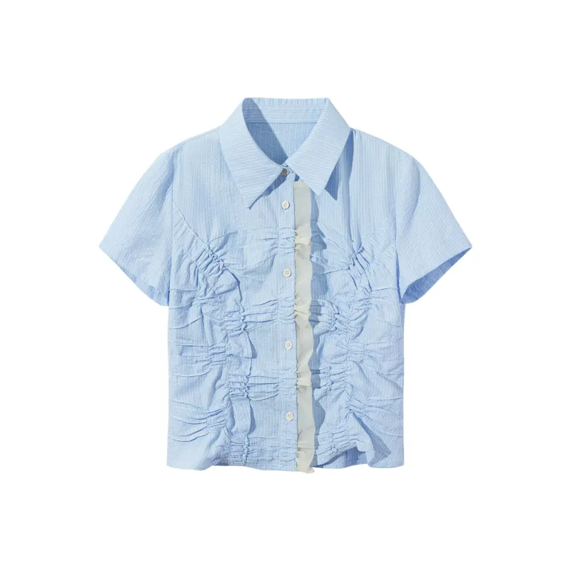 Ouyang Shirts Women's Light Blue-0