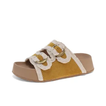 N6N8 Slide Slippers Women's Yellow, Ecru, Sky Blue