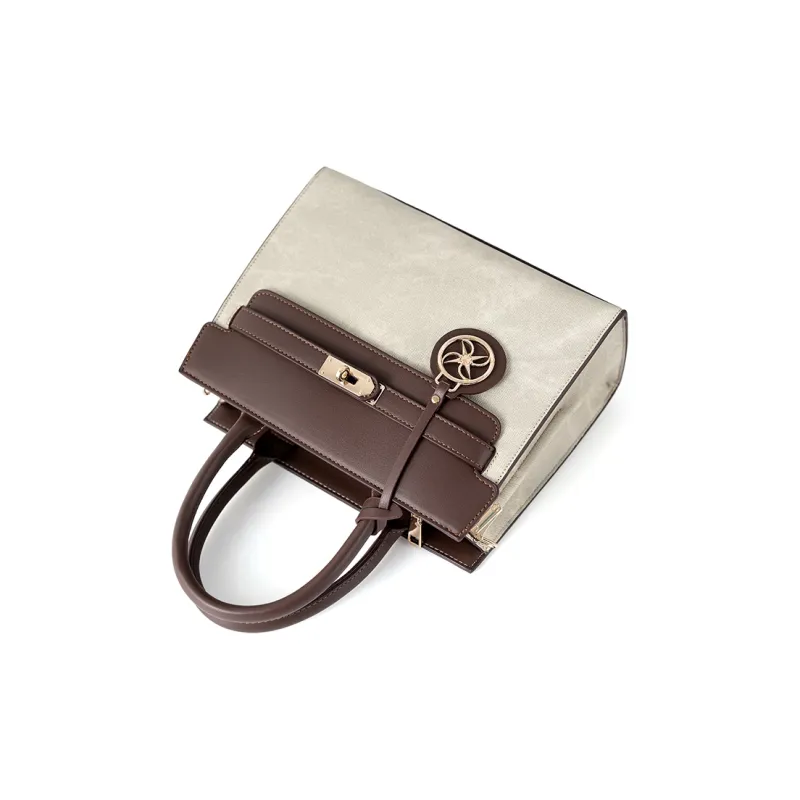 Vigno Synthetic Leather Handbag, One Shoulder, Crossbody Bag Women's Denim Gray-5