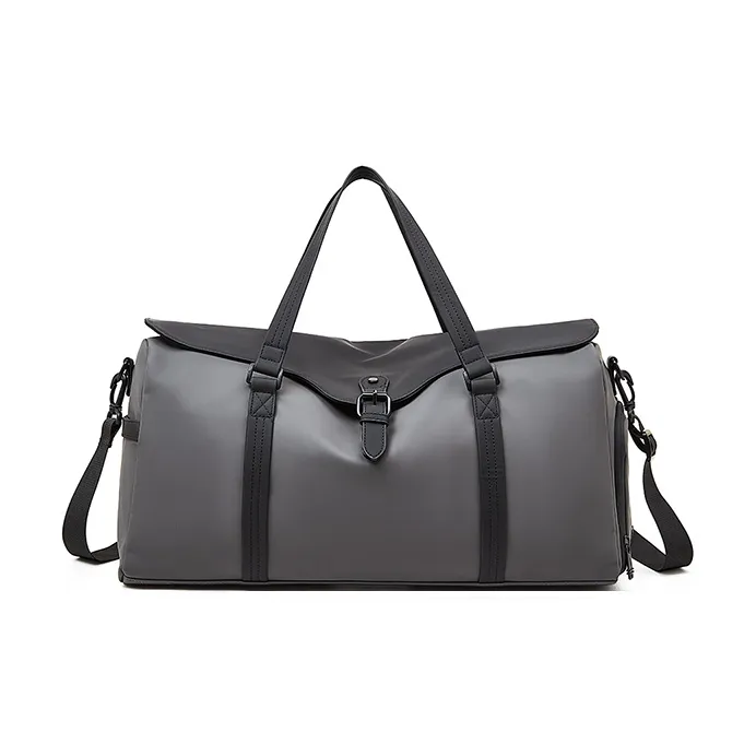 Old Man's Head Synthetic Leather Travel Bag Unisex Black/Gray-12