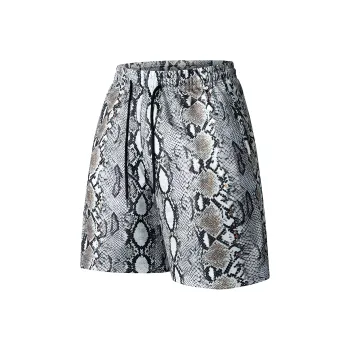 7 SEVFUN Casual Shorts Unisex Snake Skin Gray