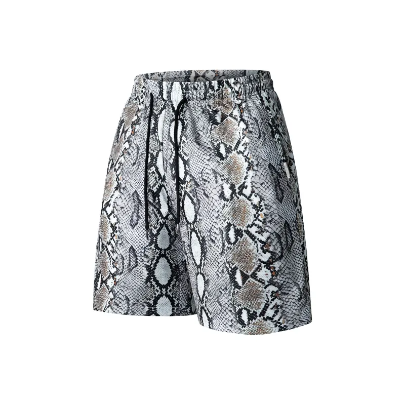7 SEVFUN Casual Shorts Unisex Snake Skin Gray-0