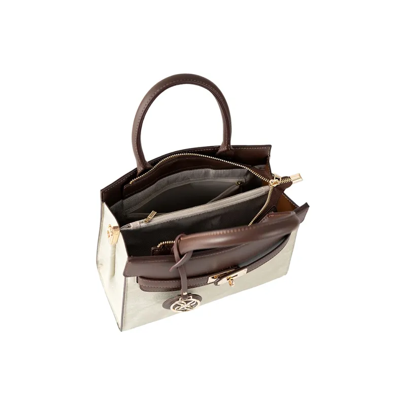 Vigno Synthetic Leather Handbag, One Shoulder, Crossbody Bag Women's Denim Gray-6