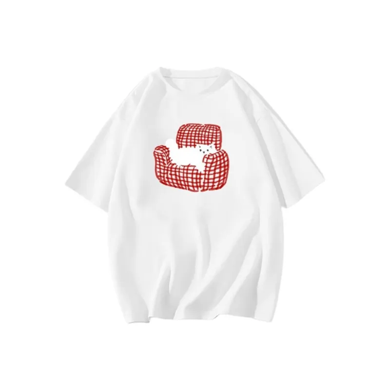 DOKZB T Shirts Women's White-0
