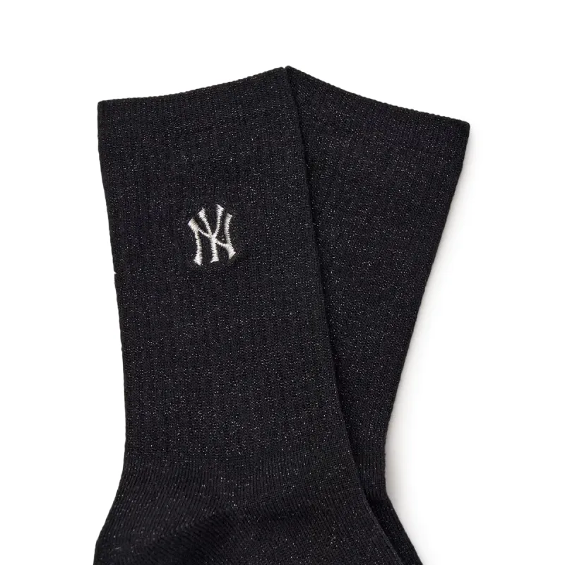 MLB Varsity New York Yankees Mid Calf Socks Unisex 1 Pack Black-1
