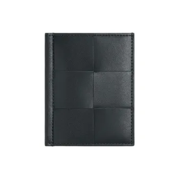 Bottega Veneta Calfskin Card Holder Men's Slate Wood Color