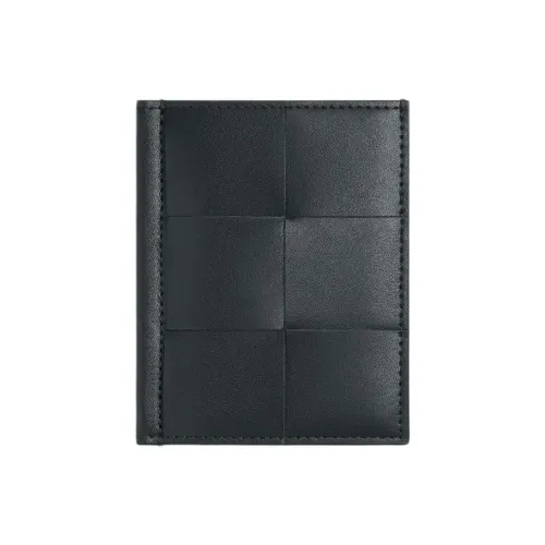 Bottega Veneta Calfskin Card Holder Men's Slate Wood Color