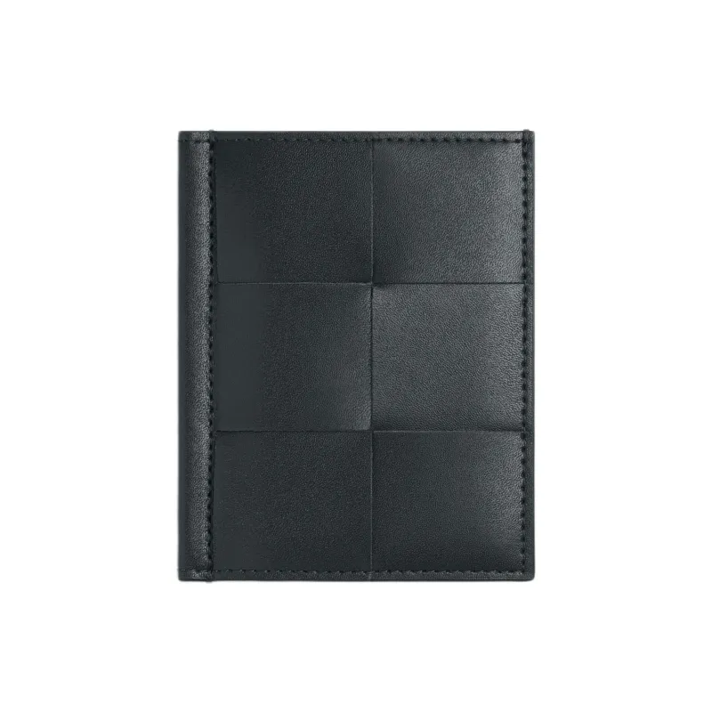 Bottega Veneta Calfskin Card Holder Men's Slate Wood Color-0