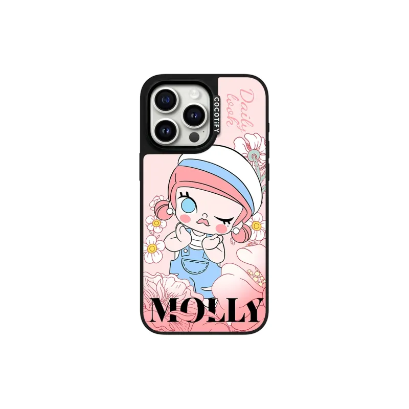 CORBELLATI ABS+PC Material Magnetic Gilded Jasmine Girl Phone Cases Compatible With Apple IPhone 12/13/14/15/16/Pro/Mac-4