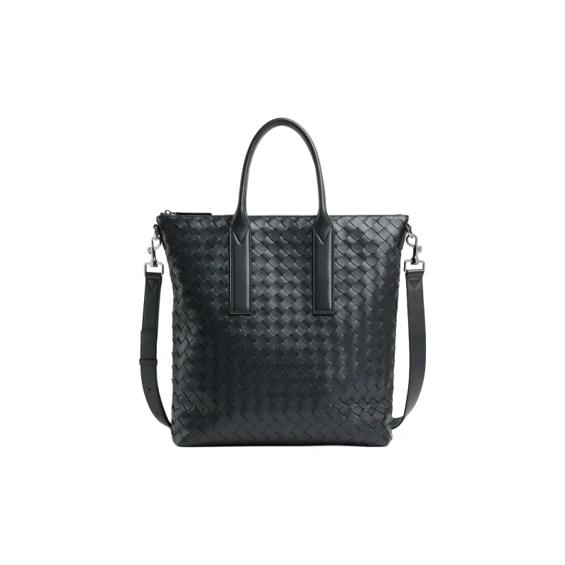 Bottega Veneta Intrecciato Calfskin Tote Bag, Shopping Bag, Shoulder Bag, Handbag Men's Slate Gray-0