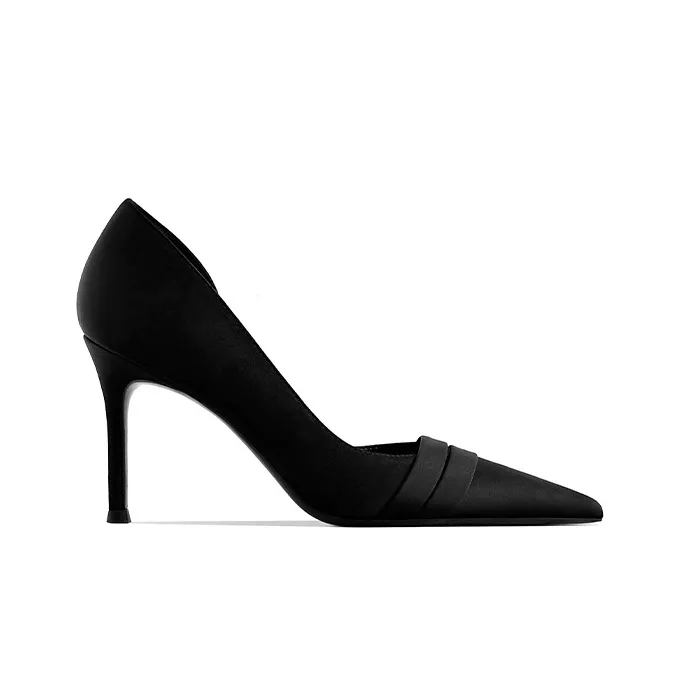 GOSO Slim Heel High Heels 8CM Women's Black-2