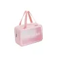 Transparent Cosmetics Makeup Bag--Pink Tubas