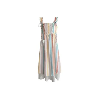 DOKZB Slip Dresses Women's Multicolor Stripes