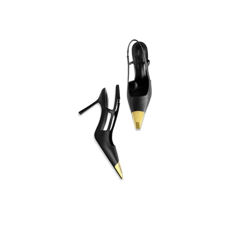 GOSO Slim Heel High Heels Women's Black-3