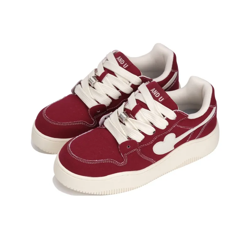 AND U Slip Resistant Cushioning, Abrasion Resistant, Height Increasing Low Top Skateboard Shoes Unisex-36