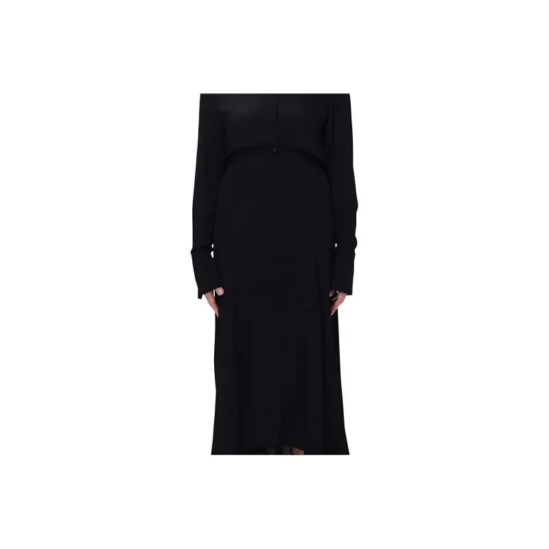 Patrizia Pepe Long Sleeved Dress Women's Black-3