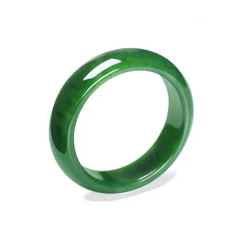 Artisan Lock Heart Jade Bangles Jasper Unisex